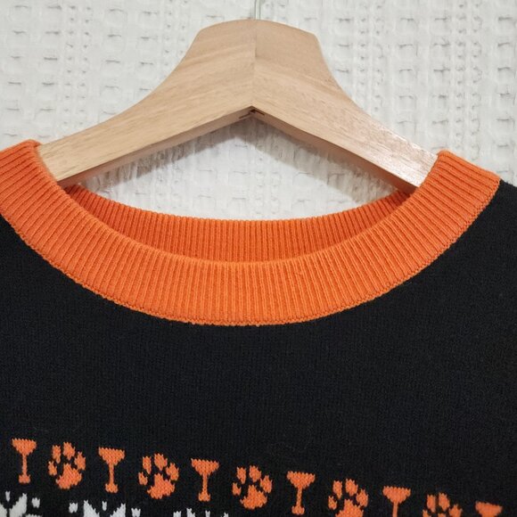 Tito's Vodka Let It Pour Ugly Christmas Sweater Orange Black White Size XXL Men - Picture 8 of 12